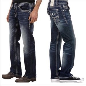 [SOLD] Rock Revival ‘Mario’ Straight 40 Dark Wash